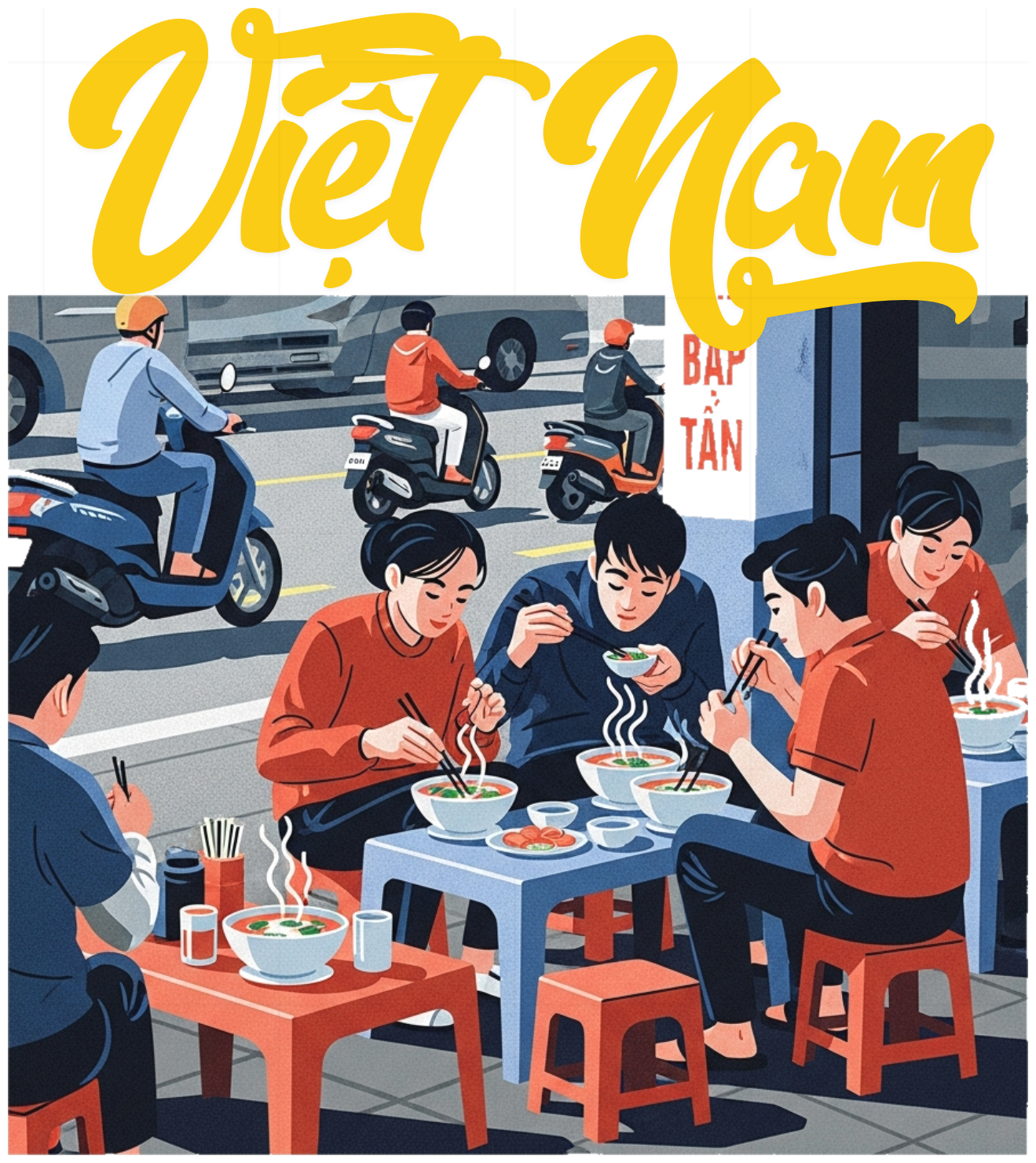 Áo Thun Trắng In Hình Nghệ Thuật Slogan Việt Nam - 070426-15-38-PYO