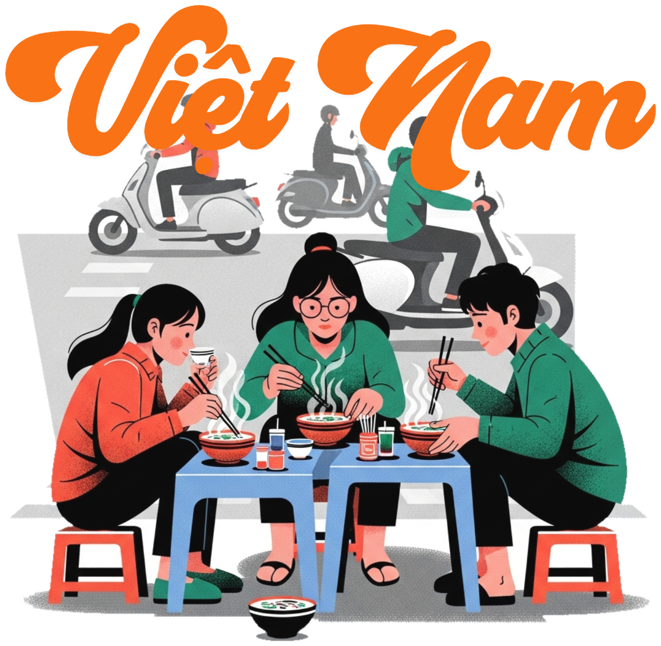 Áo Thun Trắng Việt Nam Streetwear Graphic Pho - 070426-15-38-QSR