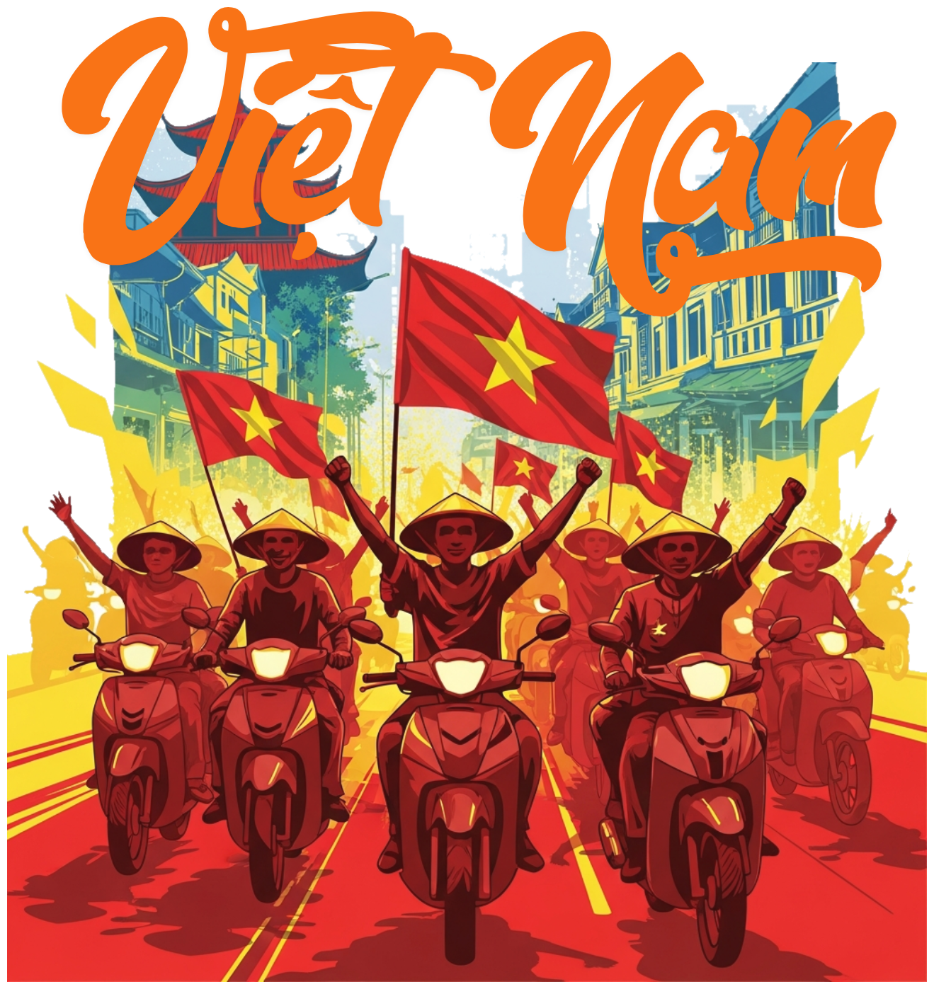 Áo Thun Việt Nam Thiết Kế Đi Bão Năng Động - 070426-16-56-EMY