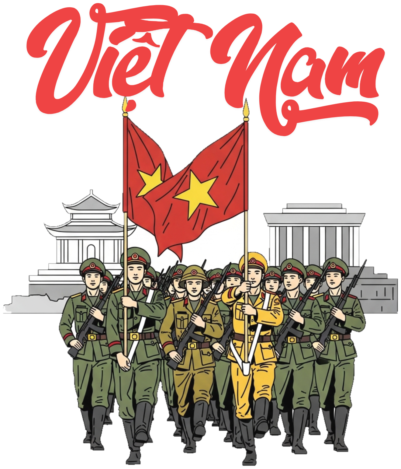 Áo Thun Trắng In Chữ Việt Nam Thời Trang Nam Nữ - 070426-16-56-LLC