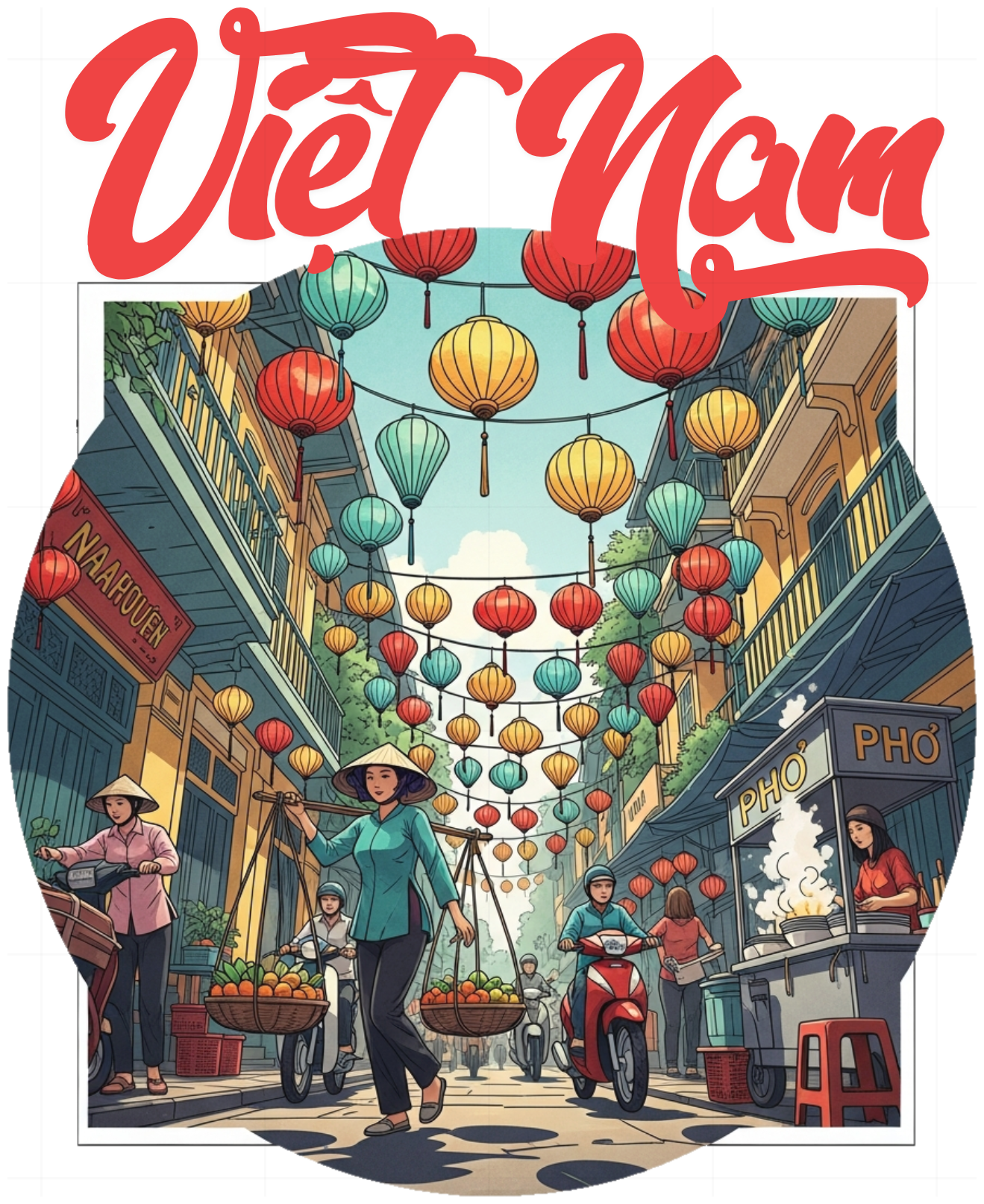 Áo Thun Trắng In Chữ Việt Nam Phong Cách Đường Phố - 070426-16-56-WYM