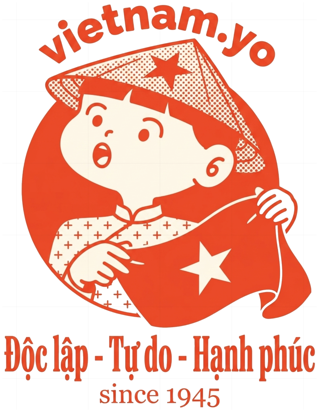 Áo thun trắng unisex form rộng Độc Lập Tự Do Hạnh Phúc Retro Cotton - 070726-14-47-MZT