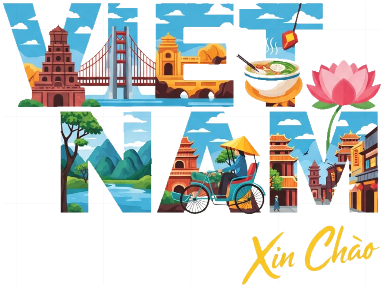 Áo Thun Trắng In Chữ VIETNAM Nghệ Thuật Độc Đáo - 080426-15-56-KJL