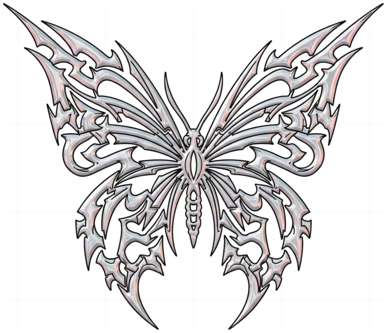 Áo Thun Kem Y2K Chrome Butterfly Design Form Rộng Cotton Cao Cấp - 080626-14-10-UKJ