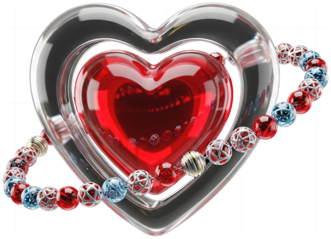 Áo Thun Unisex Form Rộng Trái Tim 3D Cyber-Love 