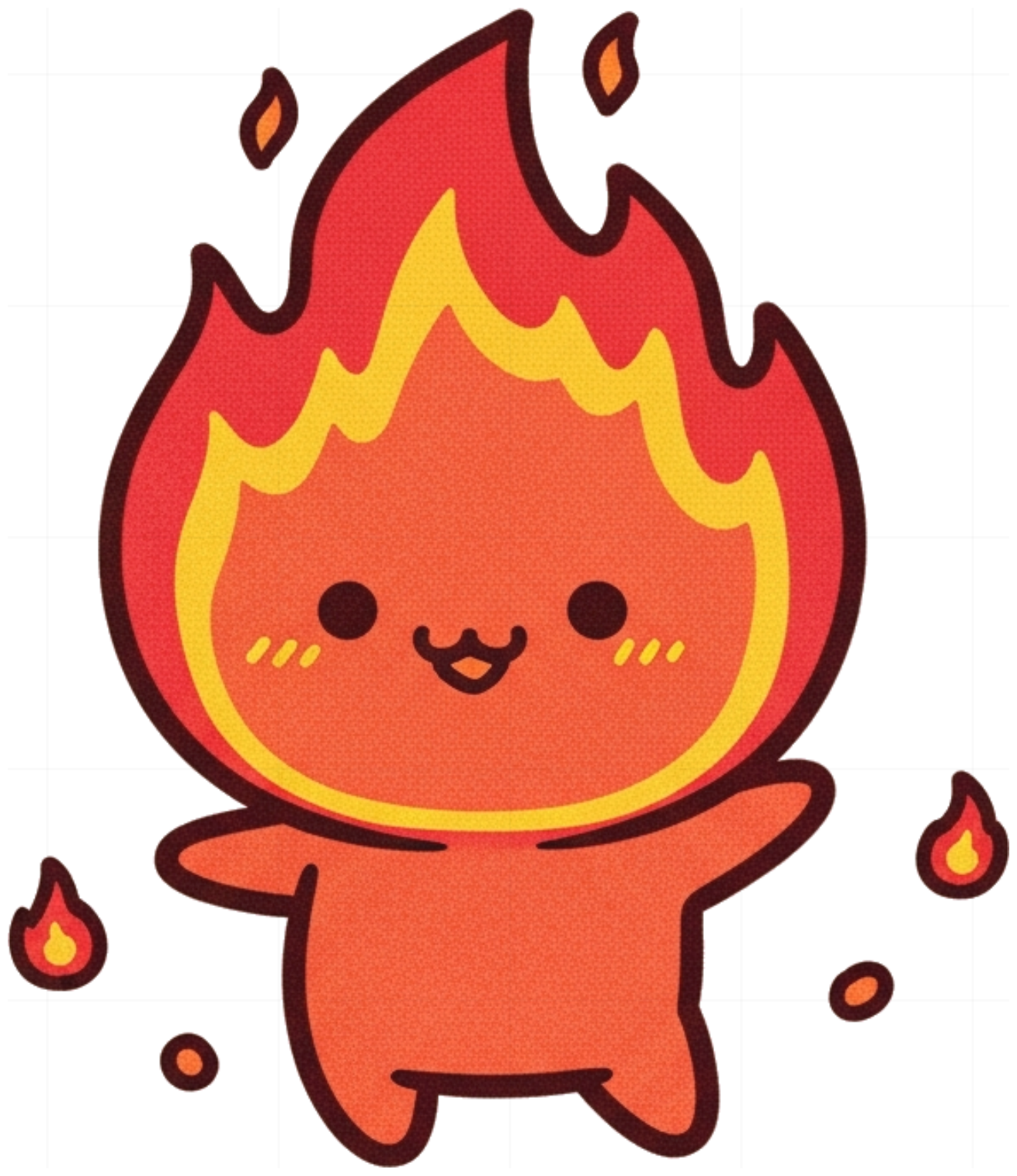 Áo Thun Trắng Design Fire Kawaii Unisex Cotton 100% Form Rộng Cực Chất - 080626-15-29-JMH