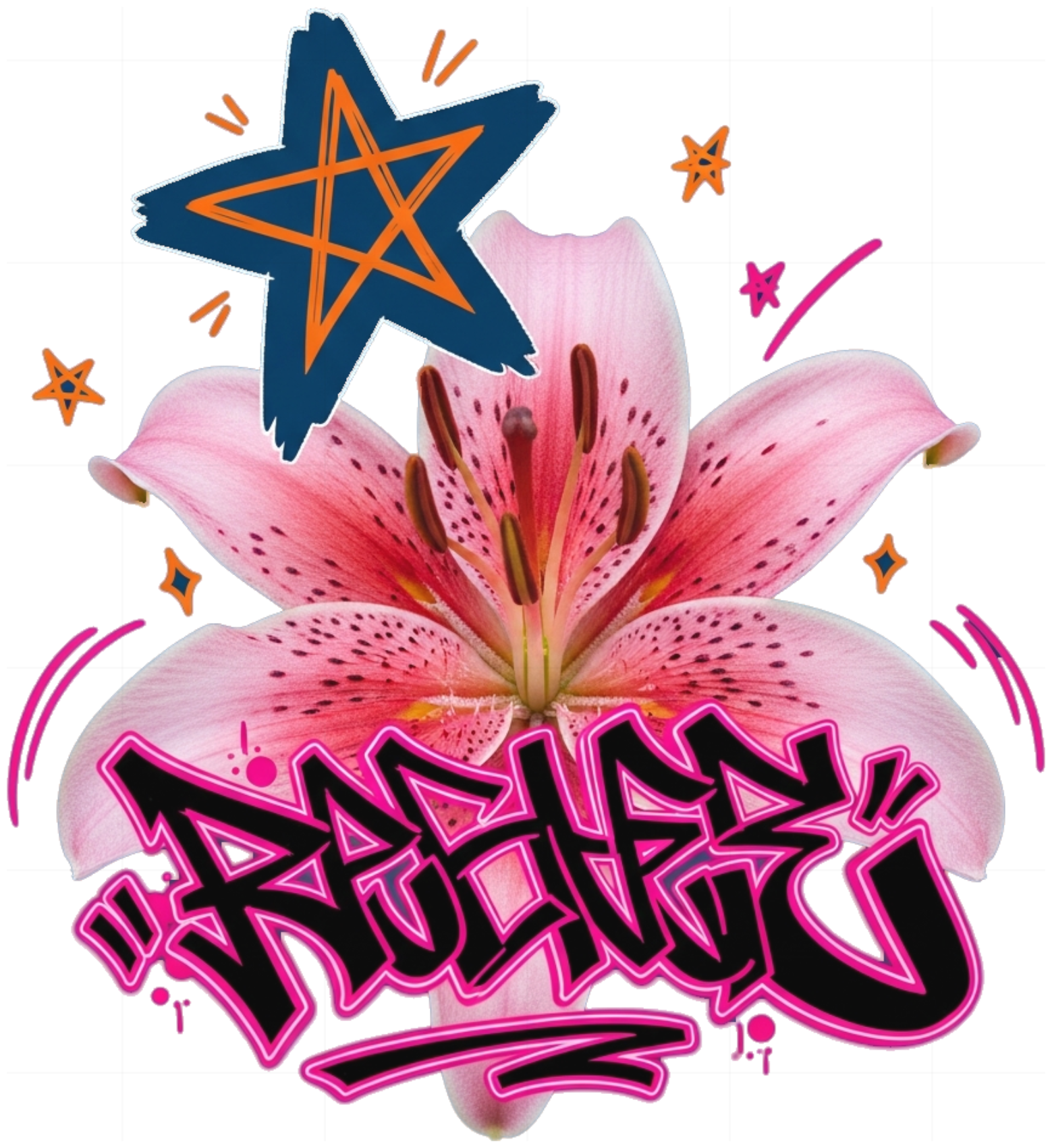 Áo Thun Unisex Lily Graffiti Design Form Rộng Cotton Cao Cấp 080626-16-33-DMQ