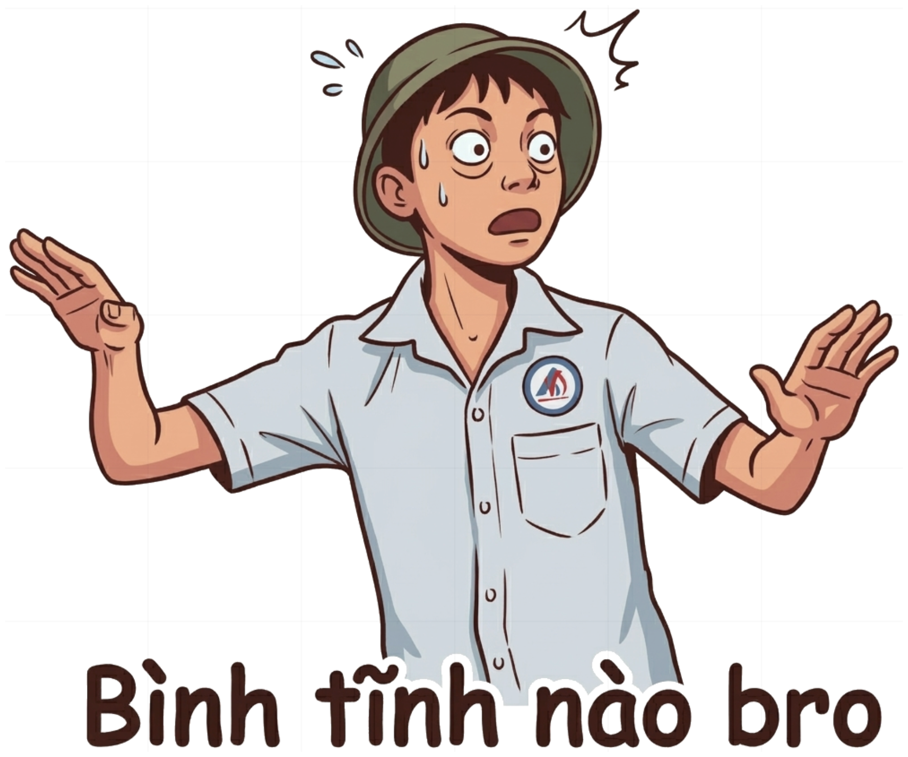 Áo Thun Bình Tĩnh Nào Bro Tay Lỡ Form Rộng Cotton Unisex vietnam.yo - 080926-14-30-MJX