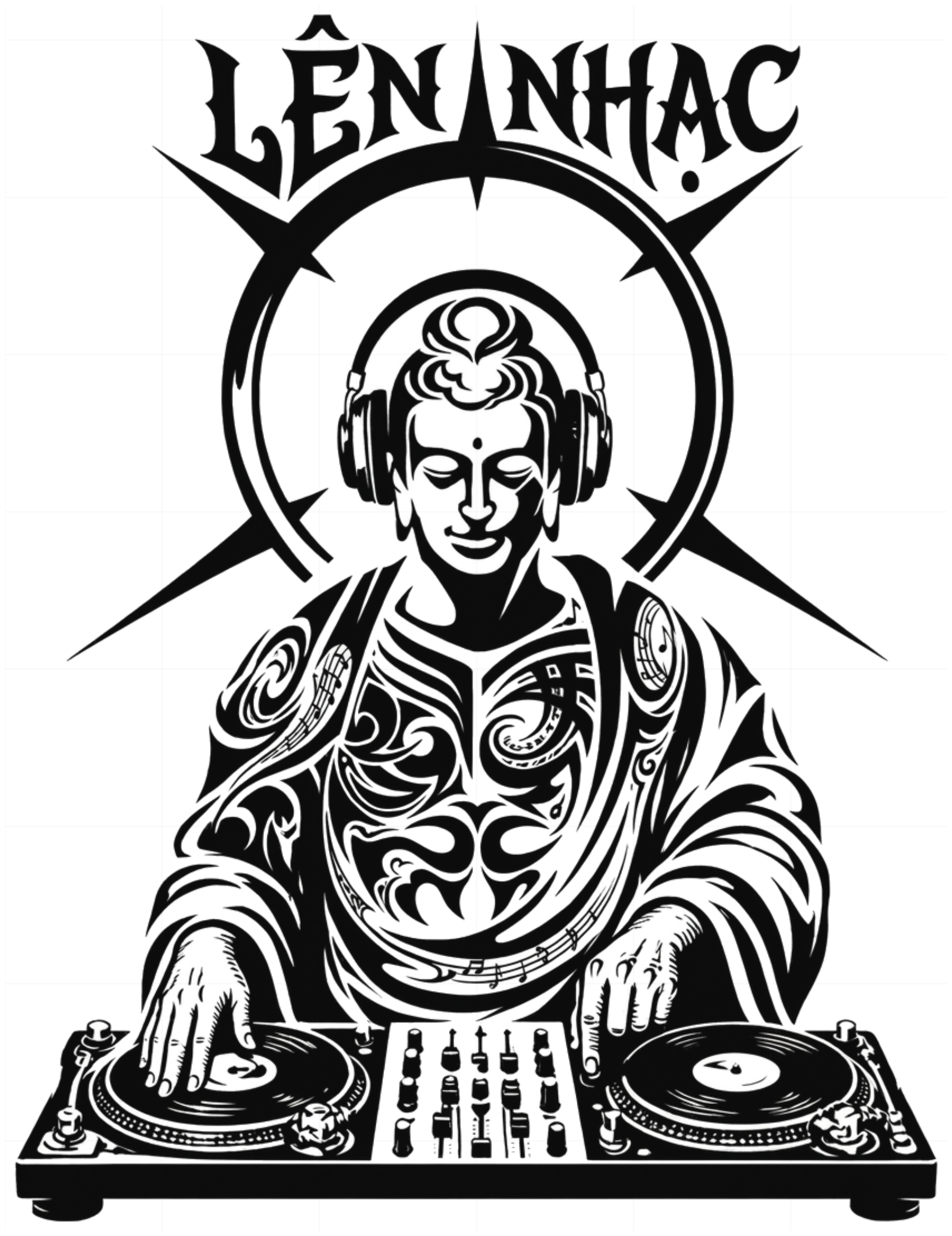 Áo Sweater Lên Nhạc Buddha DJ Unisex Form Rộng Streetwear vietnam.yo - 081026-15-03-ZQK