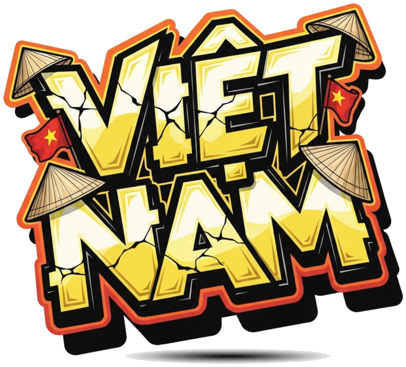 Áo Thun Việt Nam Graffiti Street Art Unisex Cotton Form Rộng - 090626-15-54-HXQ