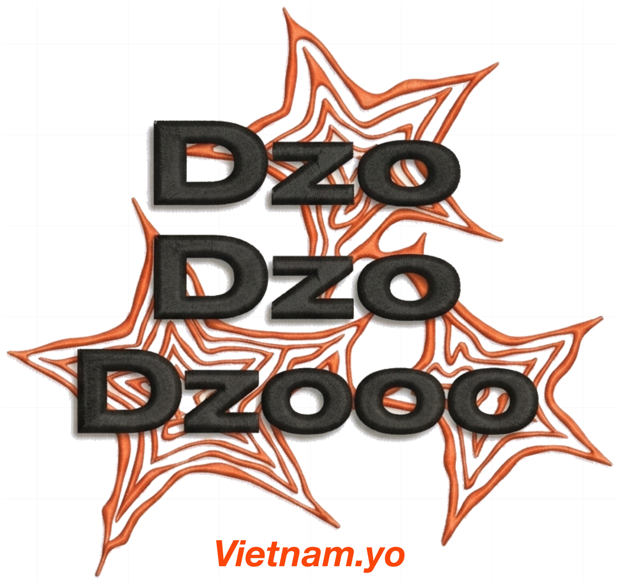Áo Thun Vietnam.yo Thêu 3D Dzo Dzo Dzooo Streetwear Cotton Trắng - 100726-13-46-IFW