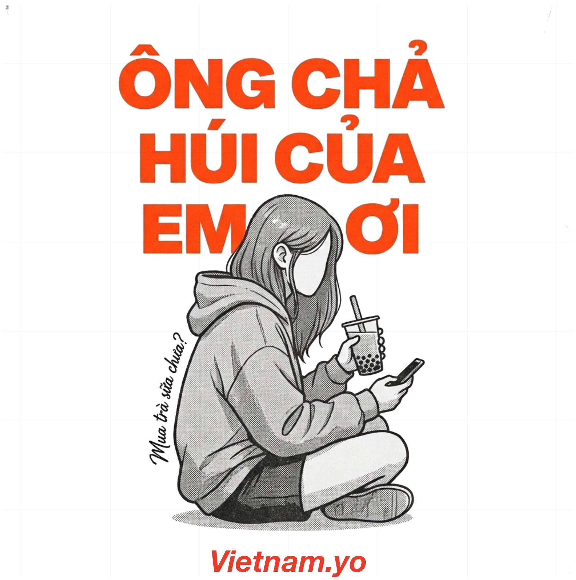 Áo Thun Đen Streetwear Vietnam.yo Ông Chả Húi Của Em Ơi Form Rộng Cotton - 110726-15-31-DXP