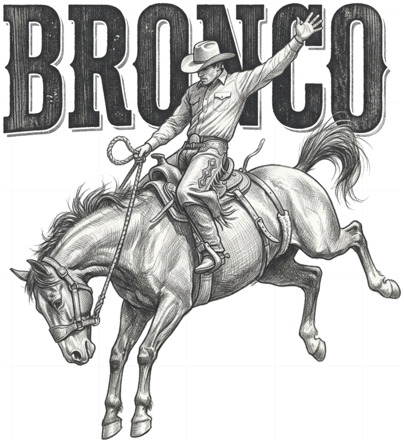 Áo Thun BRONCO Western Vintage Cotton Form Rộng Unisex Cực Chất - 110926-16-36-YND