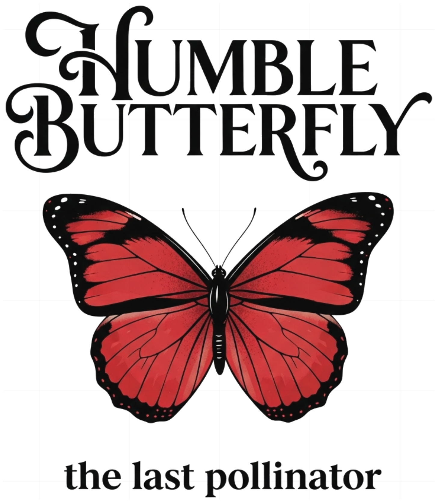 Áo Thun Unisex Trắng In Hình Bướm Humble Butterfly Retro Oversize Cotton - 130626-15-09-NUX