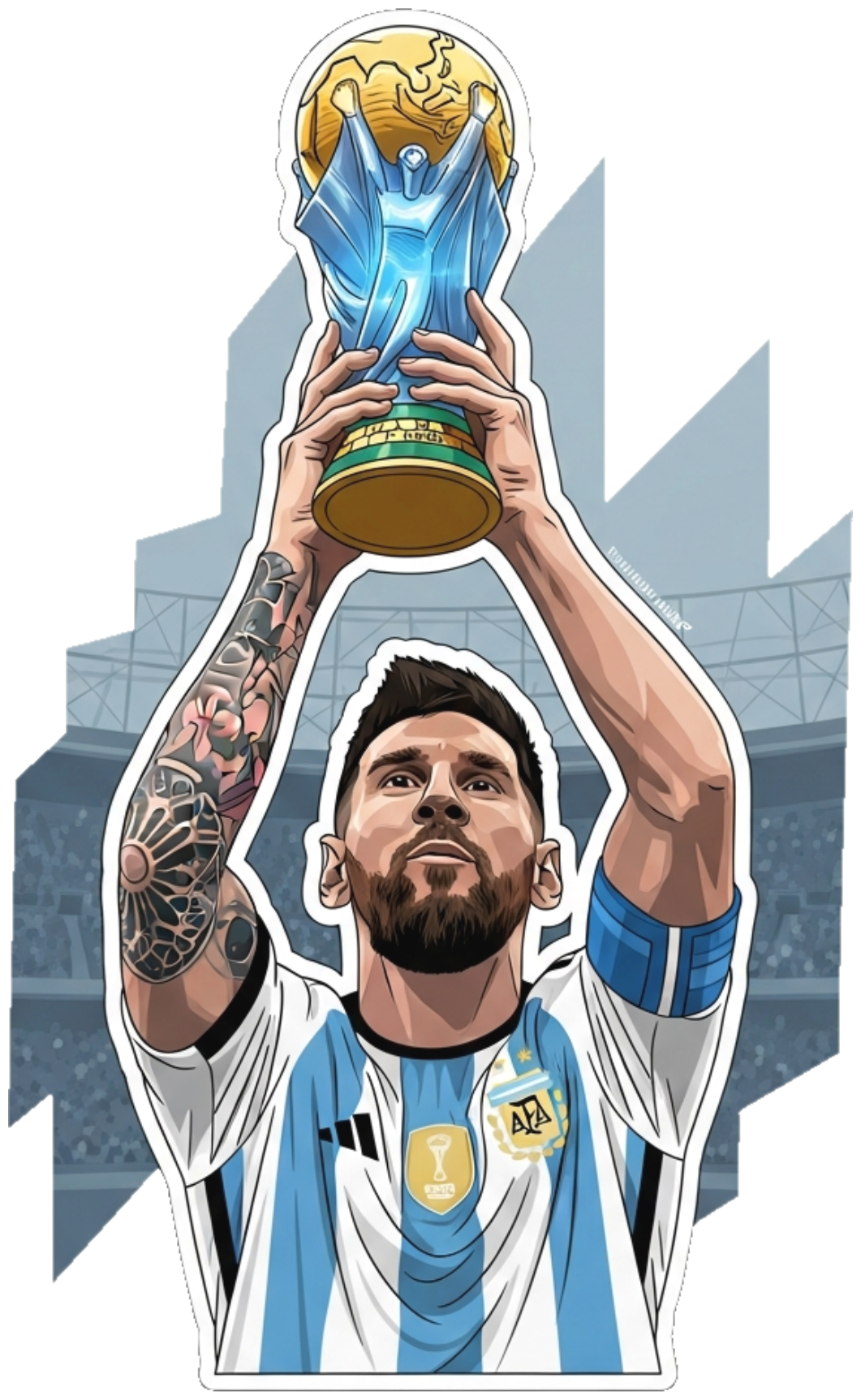 Áo Thun Trắng Messi Vô Địch World Cup 2026 Design - 140526-15-22-KHZ