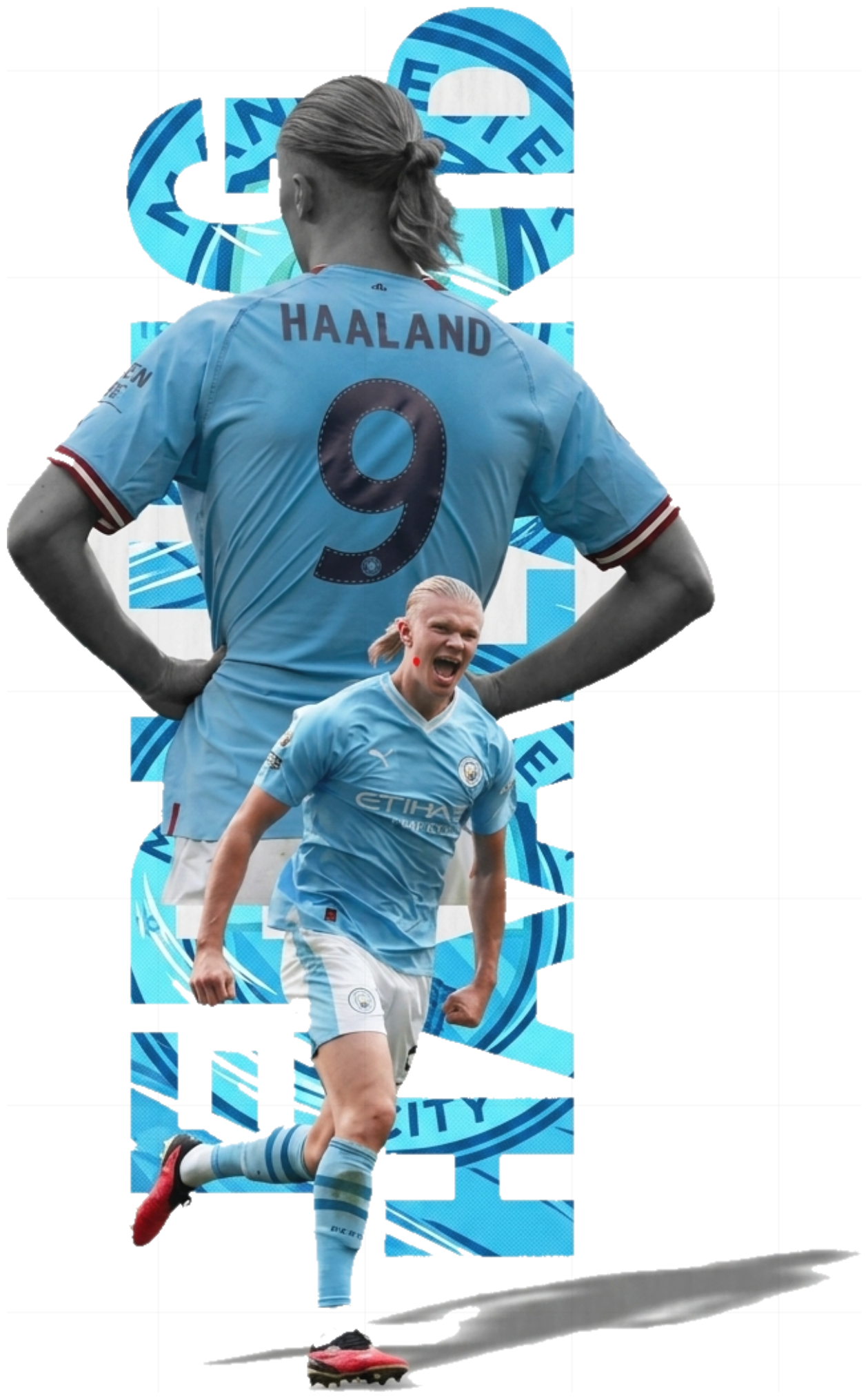 Áo Thun Erling Haaland Manchester City - Thiết Kế Design - 140526-16-32-JGF