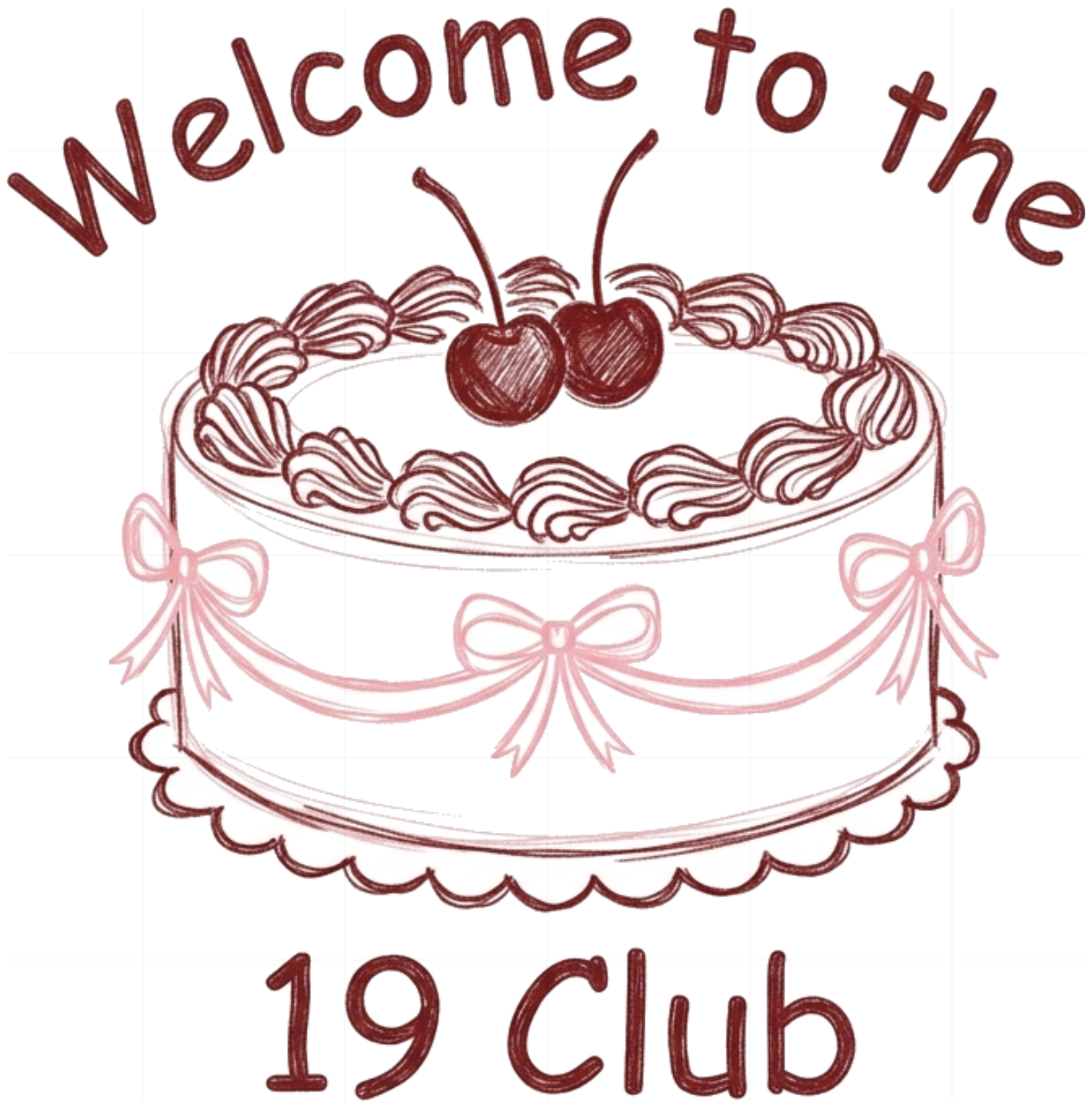 Áo thun unisex VNXK HAMCHOI Trắng phom rộng cotton Birthday 19 Club Cake Tee - 140726-15-32-EJS