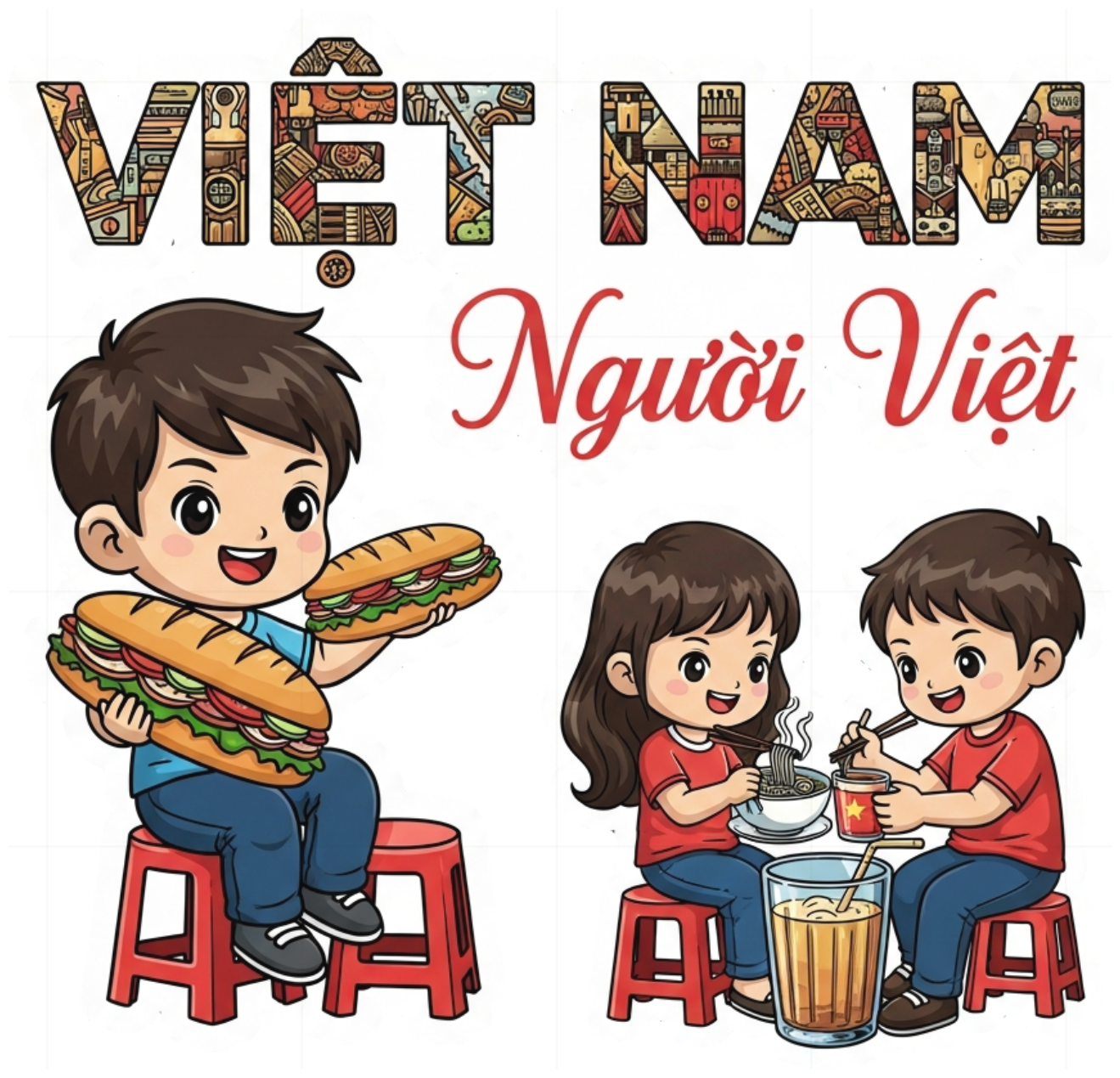 Áo Thun Đỏ Design Người Việt Phong Cách Pop Art - 150426-11-13-MHI