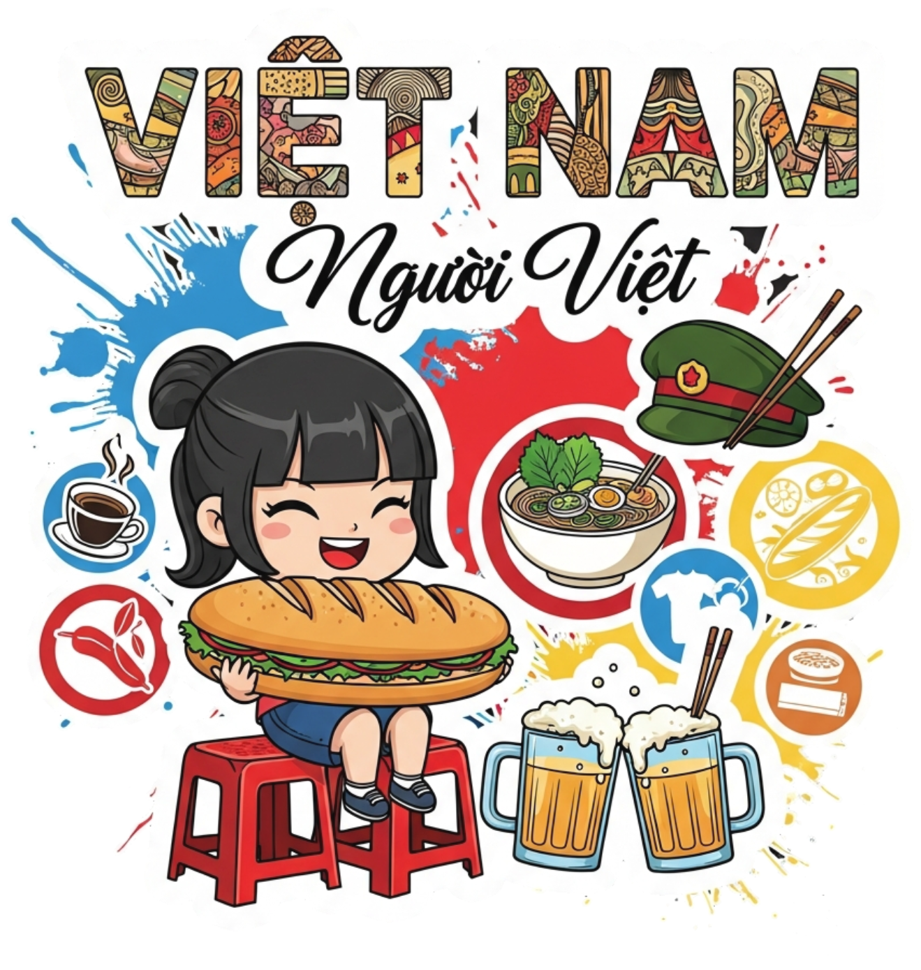 Áo Thun Đỏ Urban Pop-Art Việt Nam Slogan Design - 150426-11-21-HFO