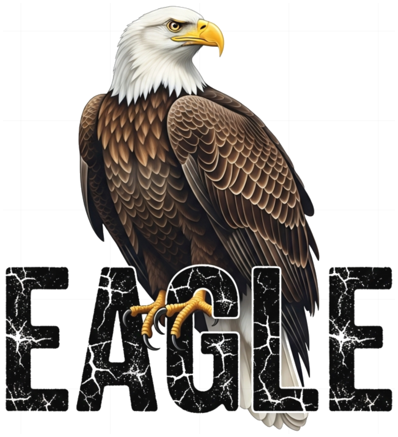 Áo Thun Trắng In Hình Đại Bàng Eagle Form Rộng Oversize Cotton Cao Cấp - 150626-14-53-MNE
