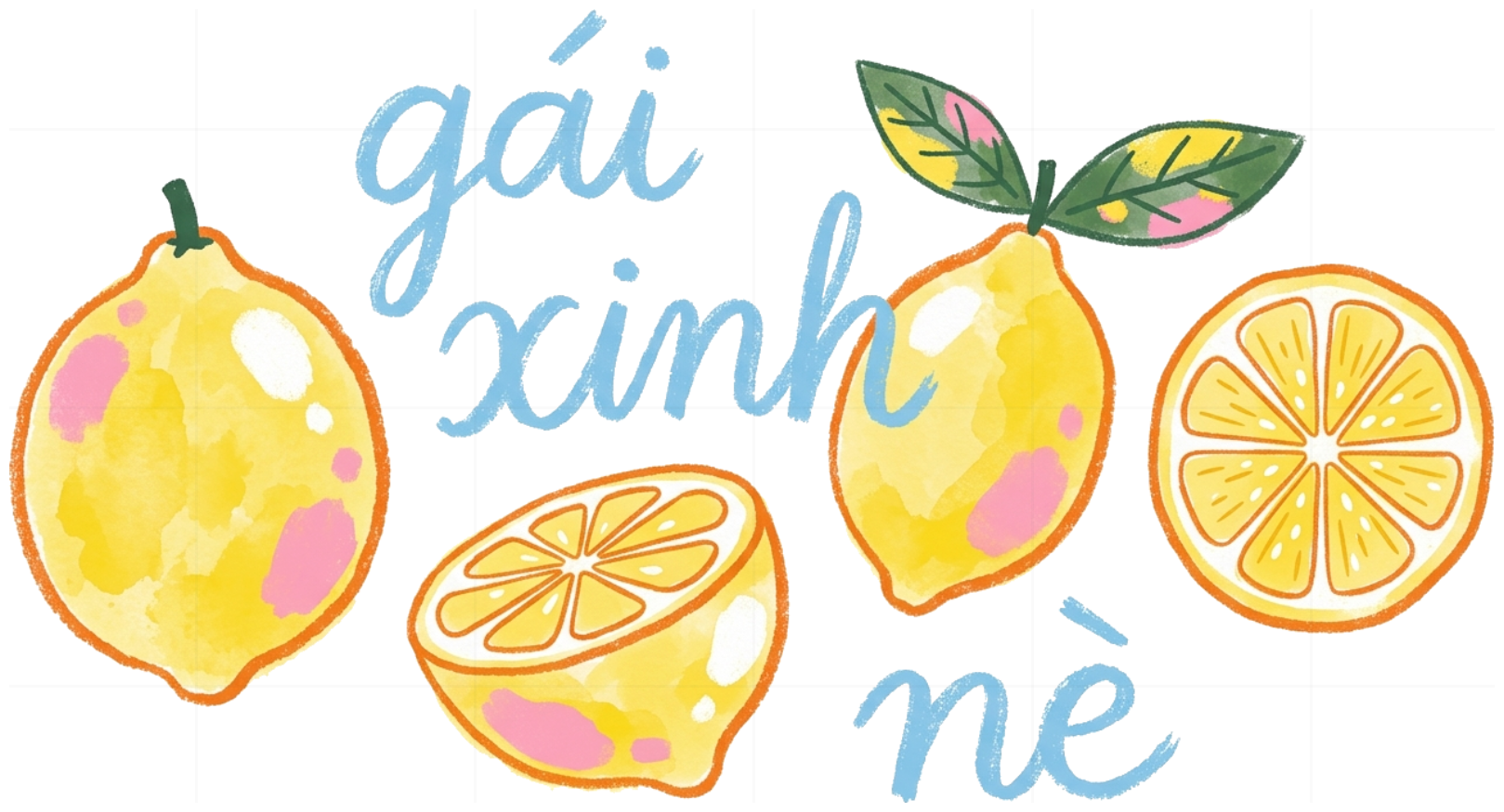 Áo thun nữ in hình VNXK HAMCHOI Trắng form rộng basic Lemon Cute Girl Tee - 150726-10-44-VAZ