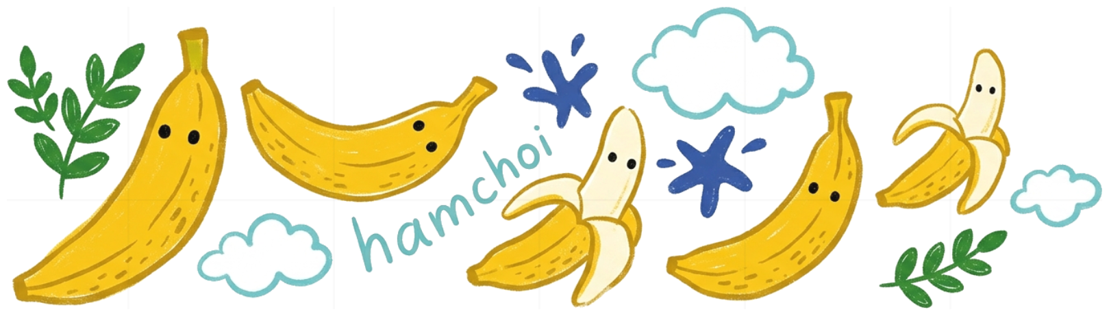 Áo thun unisex VNXK HAMCHOI Trắng form rộng cotton Playful Banana Tee - 150726-11-47-VCT
