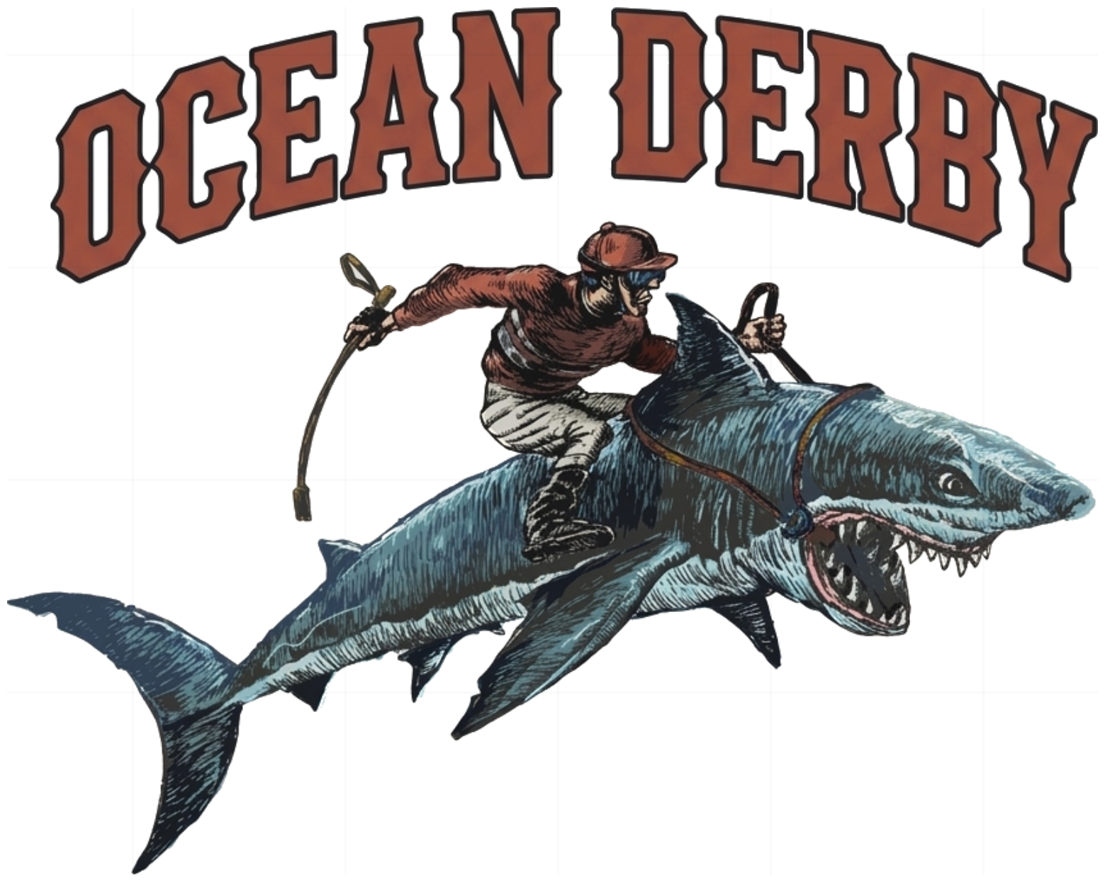 Áo Thun Tay Dài Unisex Ocean Derby Shark Rider Form Rộng Cotton Streetwear Cực Chất - 161026-09-42-YGA