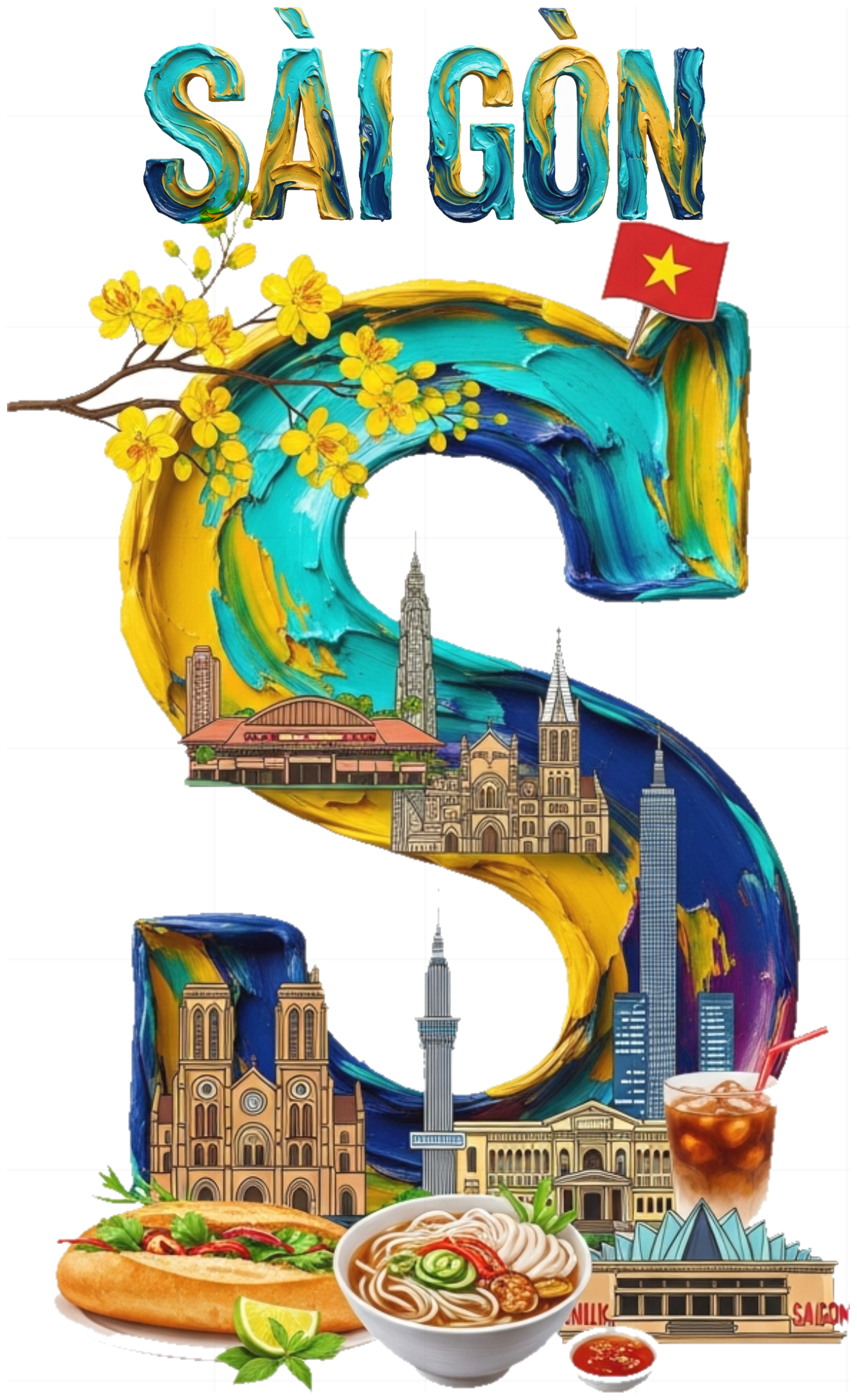 Áo Thun In Hình Chữ S Sài Gòn Nghệ Thuật Unisex Form Rộng Cotton 100% Style Streetwear Cực Chất - 170426-11-09-VTP