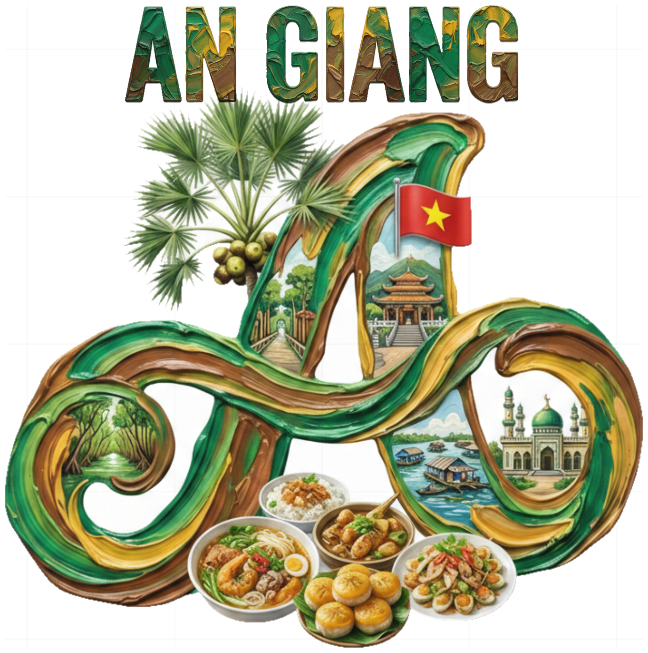 Áo Thun An Giang Slogan Design Cotton 100% Form Rộng Unisex - Áo Phông Local Brand Nghệ Thuật Cực Chất - 170426-14-40-TWD