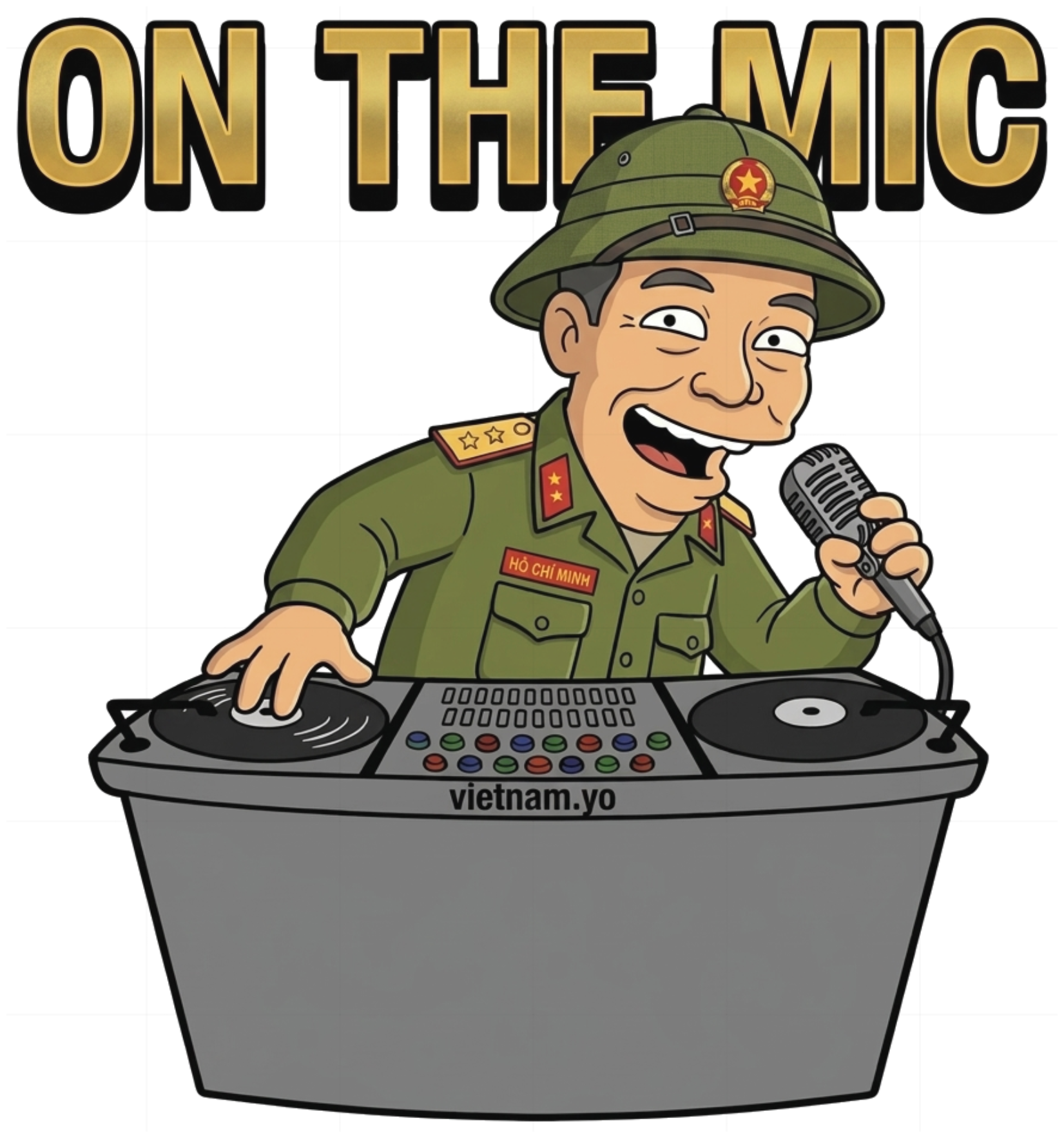 Áo Thun On The Mic DJ Unisex Oversize Streetwear Graphic Tee vietnam.yo - 170926-14-15-RJS