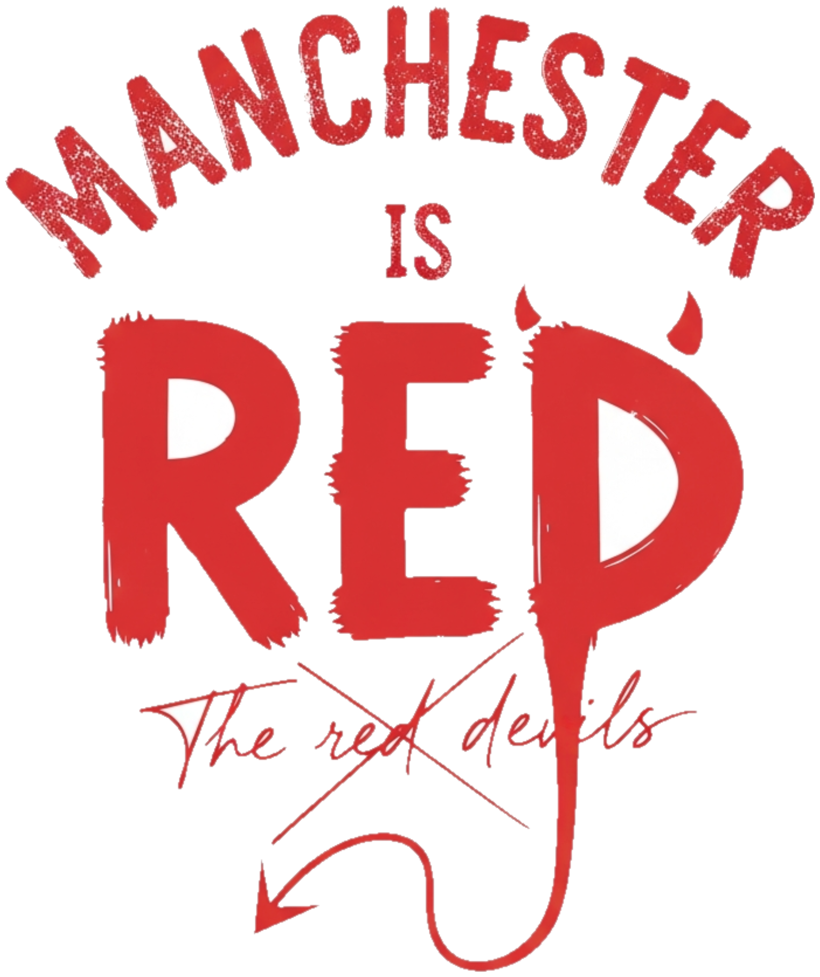 Áo Thun Trắng In Chữ Manchester Is Red Cá Tính - 180526-13-55-NYW