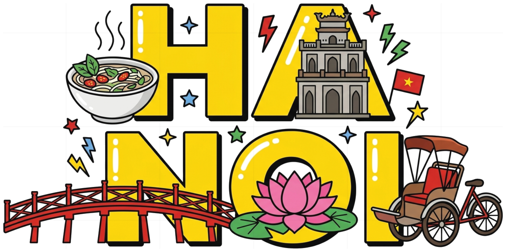 Áo thun Hà Nội VNXK HAMCHOI Trắng cotton form rộng Hanoi Heart Tee - 180726-08-46-FYF