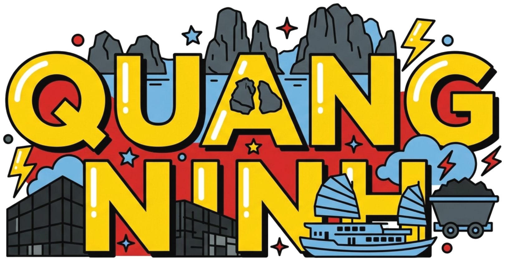 Áo thun du lịch Quảng Ninh VNXK HAMCHOI Trắng cotton form rộng Bay of Wonders Tee - 180726-08-56-SCP