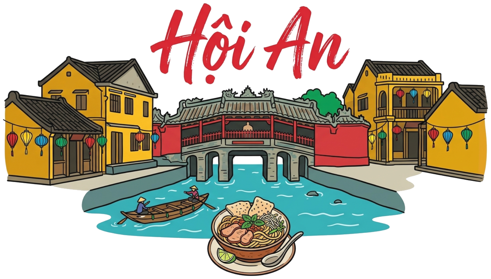 Áo thun du lịch Hội An VNXK HAMCHOI Trắng cotton form rộng Timeless Hoi An Tee - 180726-09-28-PBV