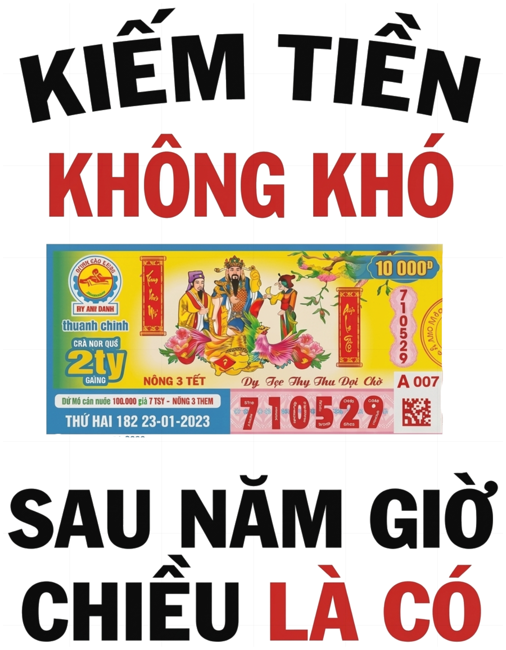 Áo Thun Vé Số Kiếm Tiền Unisex Form Rộng Streetwear vietnam.yo - 191026-13-38-DKP