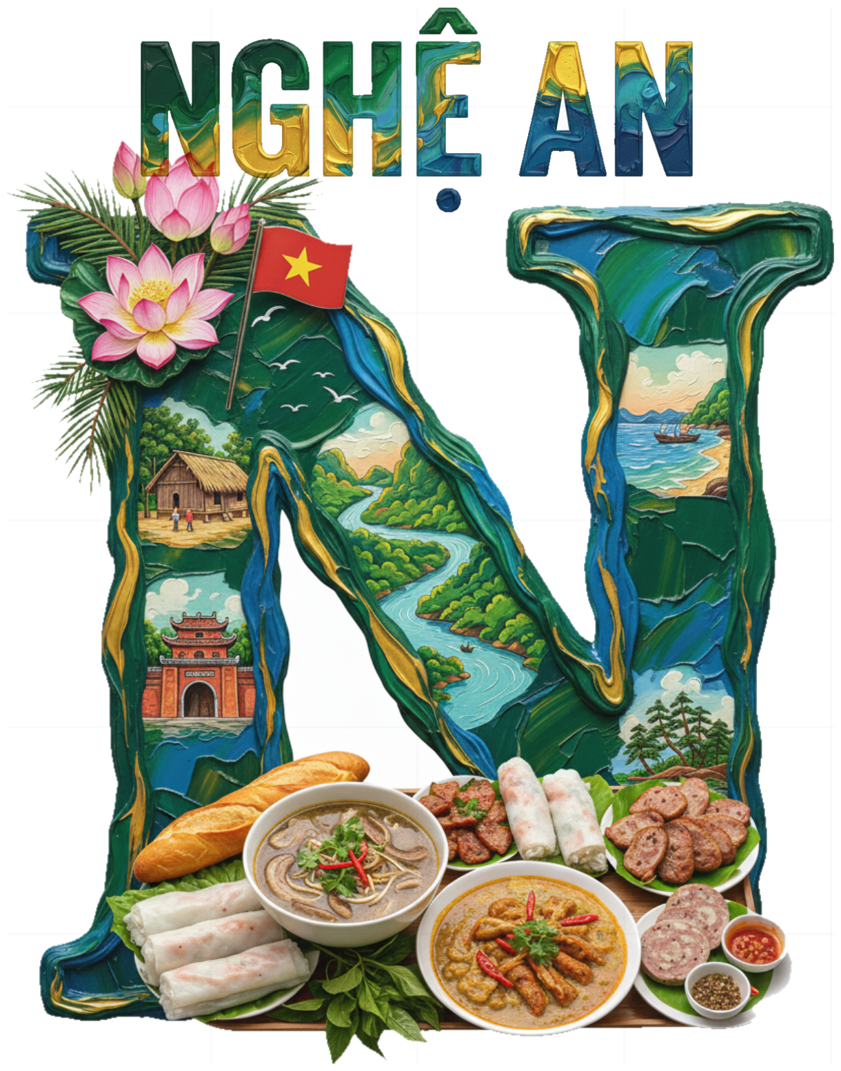 Áo Thun Unisex Form Rộng Cotton Trắng Design Nghệ An - Quê Bác Kim Liên - Thời Trang Du Lịch Local Brand Cực Chất 200426-16-11-EIT