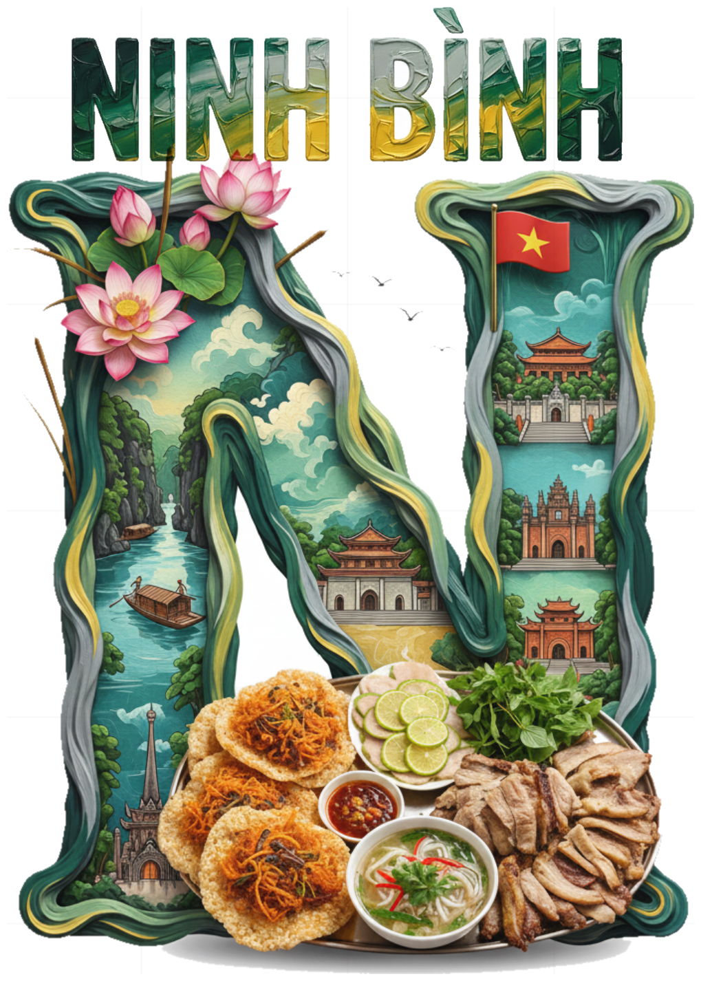 Áo Thun Unisex Ninh Bình Design Cotton 100% Form Rộng Phông Nam Nữ Du Lịch Cực Chất - 200426-16-24-YLE