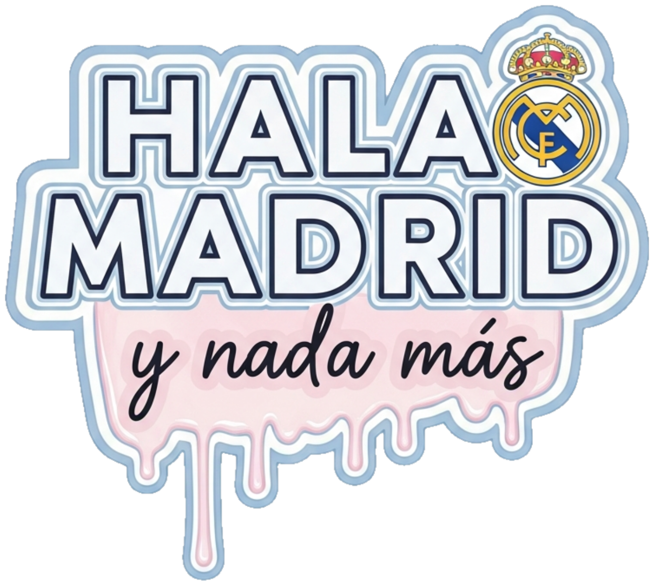 Áo Thun Hala Madrid y nada más Real Madrid Trắng Form Rộng Unisex Cotton 100% Cực Chất - 210526-09-51-QGY
