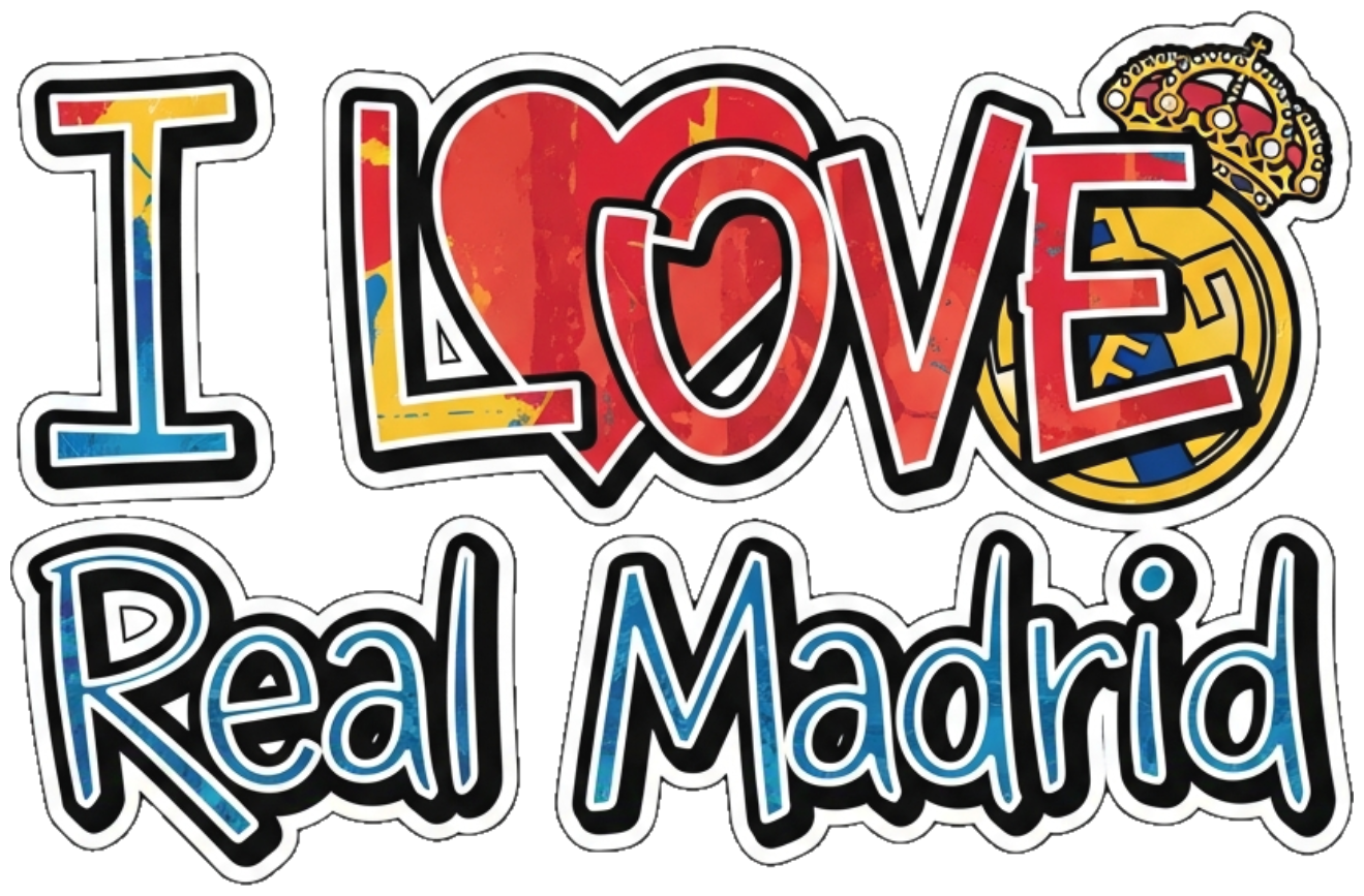 Áo Thun Unisex I LOVE Real Madrid Phong Cách Graffiti - Áo Phông Nam Nữ Cotton 100% Co Giãn Oversize Local Brand Cực Chất - 210526-10-16-BCM