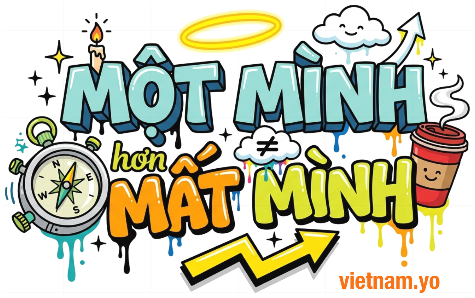 Áo Thun Một Mình Hơn Mất Mình Cotton Unisex brand vietnam.yo Graffiti  Streetwear - 210726-17-19-SEN