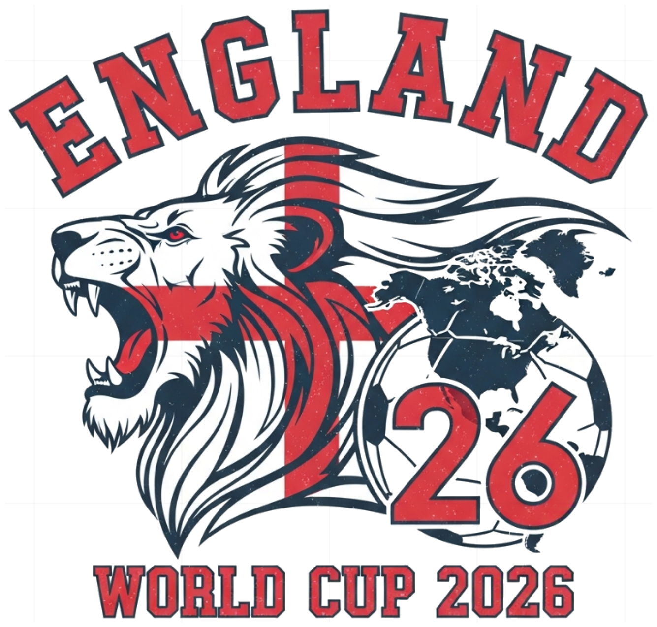 Áo Thun Đội Tuyển Anh World Cup 2026 Unisex Form Rộng Cotton Cao Cấp - Design Fashion Trending 2026 - 220526-16-25-RZH