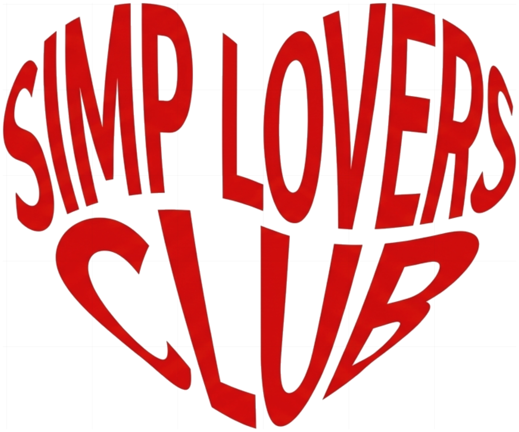 Áo thun Oversized Tee Unisex 'Simp Lovers Club' - MODERN CLO Typography Heart Đỏ Trắng Cotton 250GSM In sắc nét | 230726-11-49-EBC