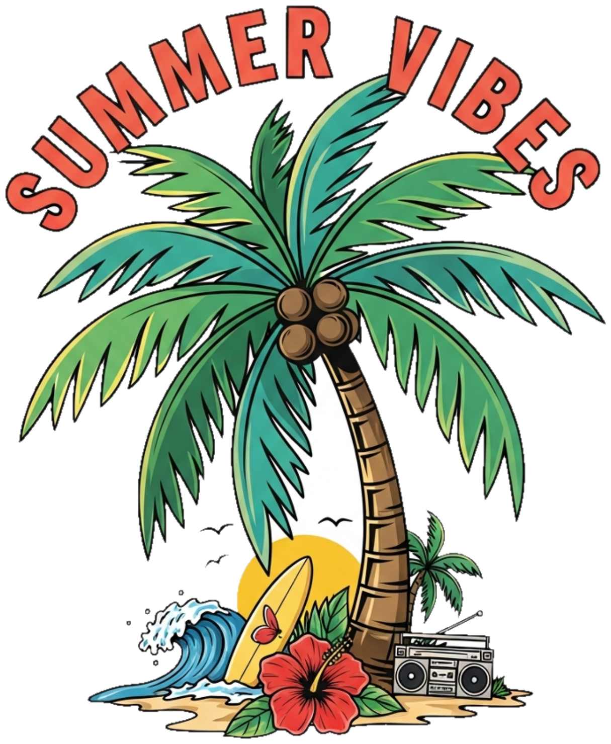 Áo Thun Trắng Summer Tropical Streetwear Design - 270326-15-43-JNW