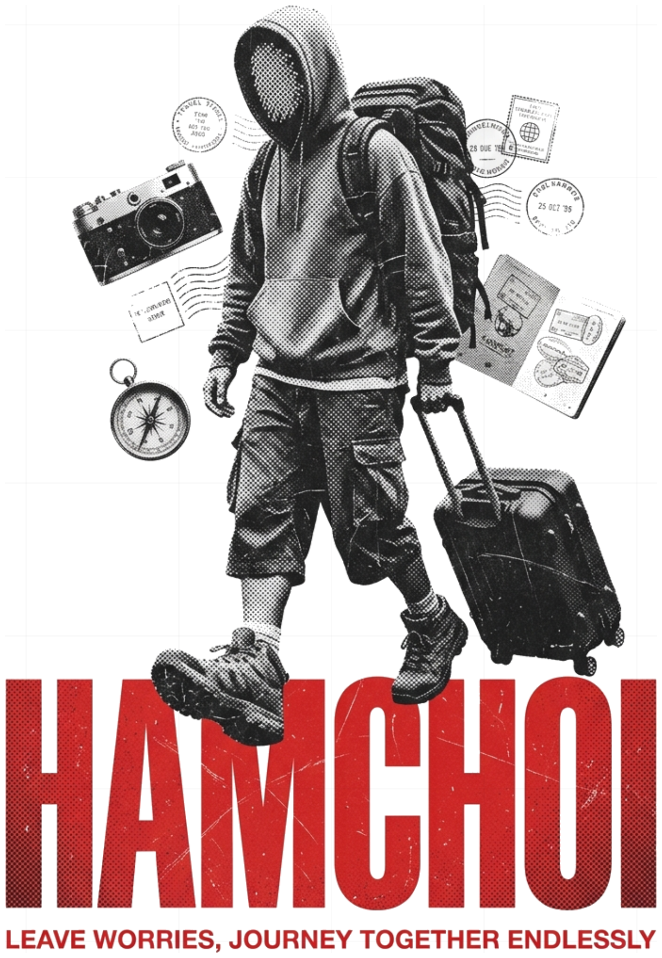 Áo thun wash boxy VNXK HAMCHOI Đen wash boxy Streetwear Reborn Traveler Tee - 270726-11-32-DTM