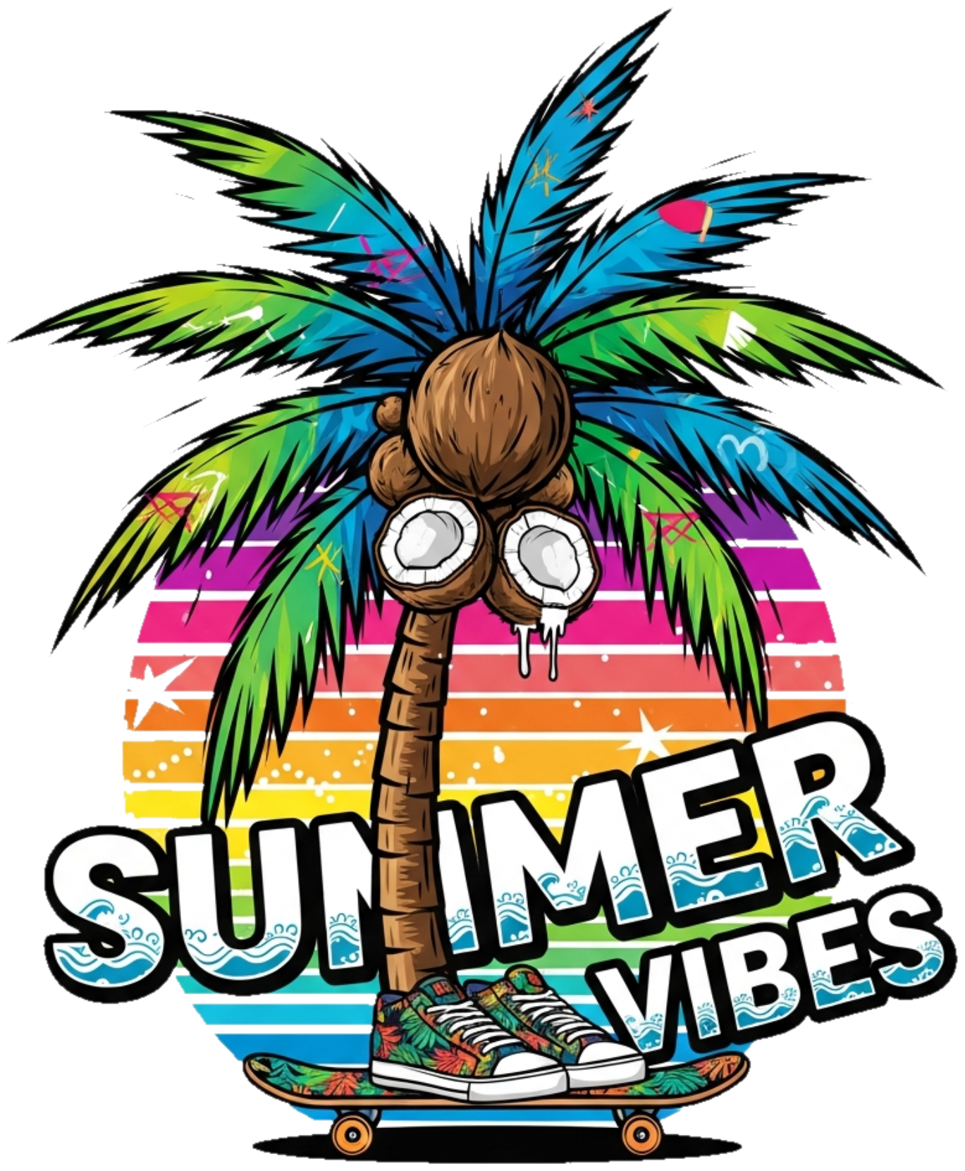 Áo Thun Kem Summer Tropical Streetwear Design - 300326-15-23-BOP