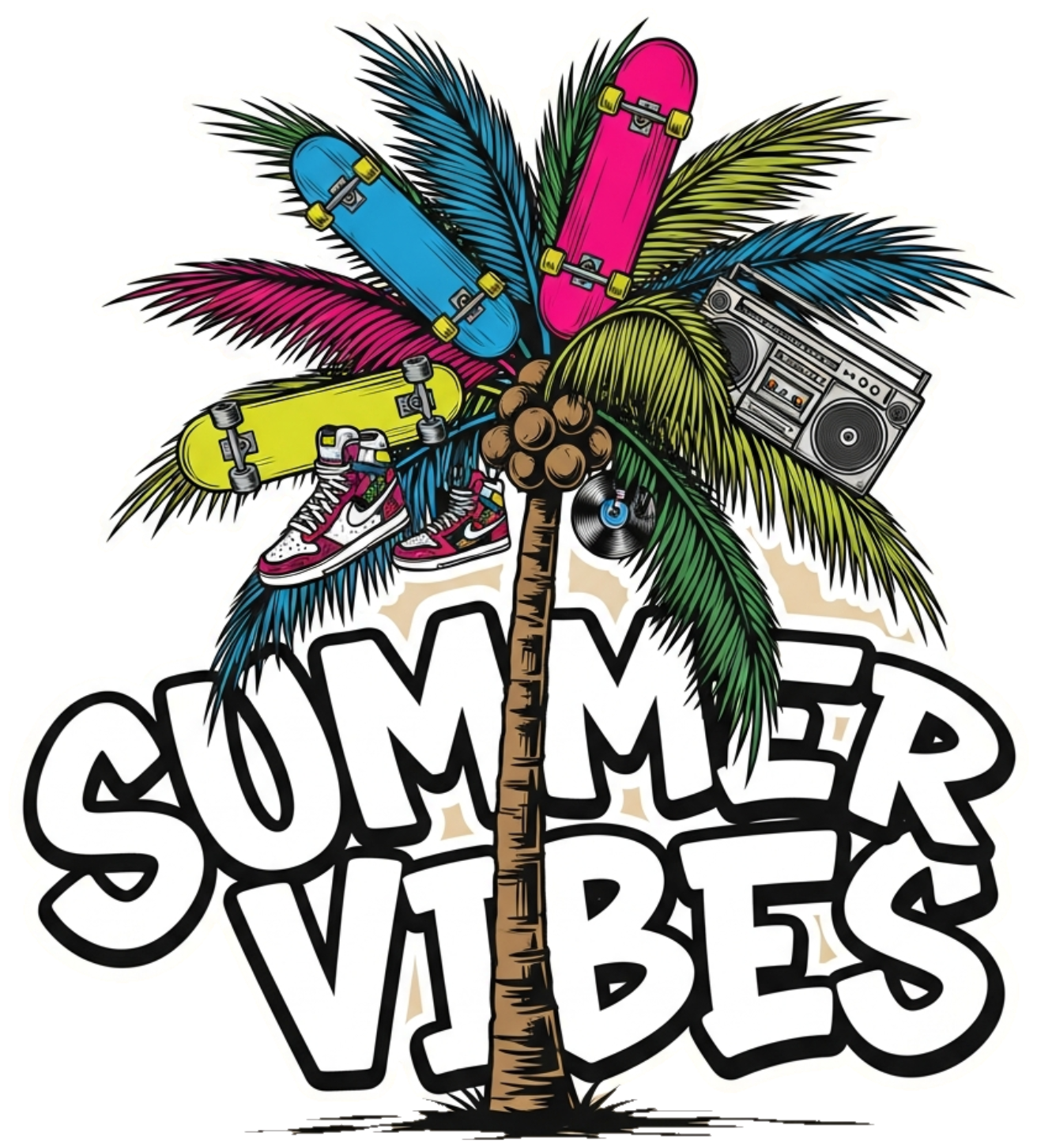 Áo Thun Streetwear Summer Tropical Slogan Design - 300326-15-57-IDX