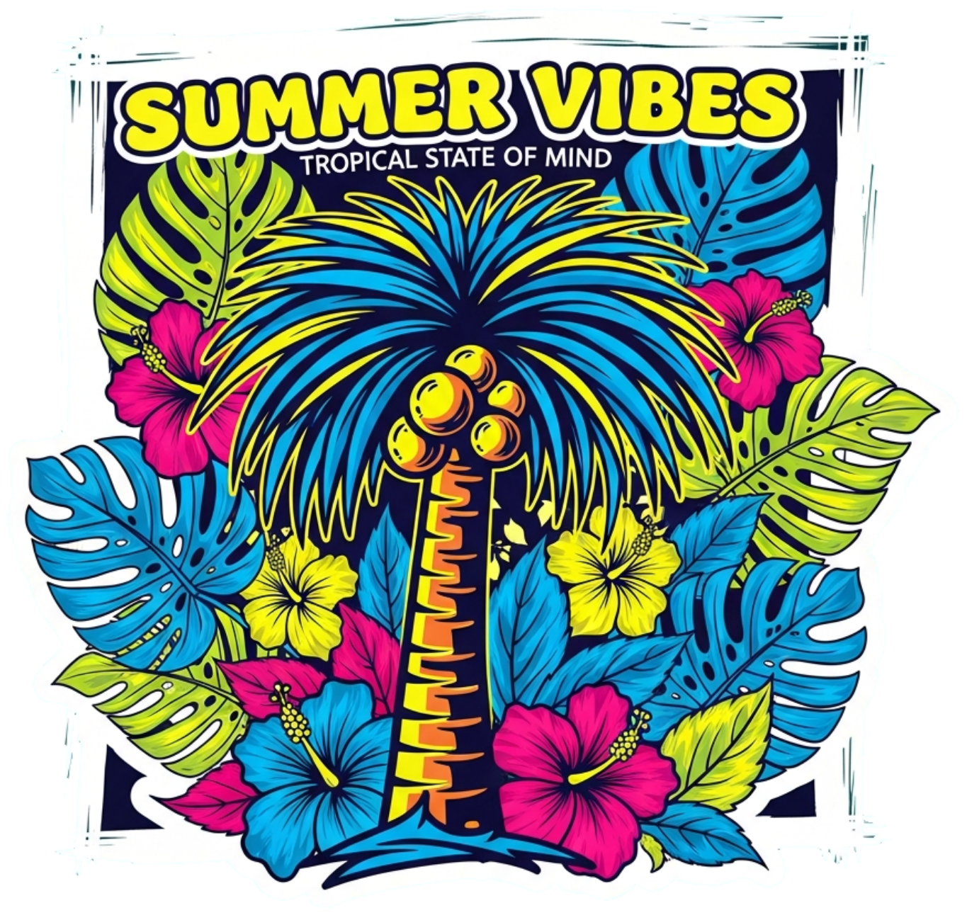 Áo Thun Trắng Summer Tropical Streetwear Design - 300326-15-57-IYD