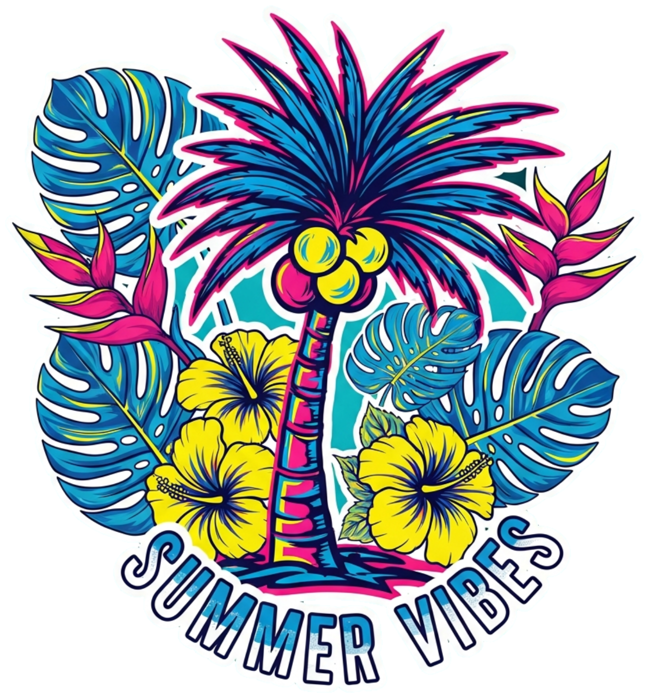 Áo Thun Trắng Summer Tropical Streetwear Design - 300326-15-57-QOA