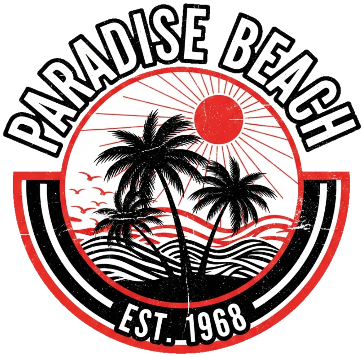 Áo Thun Kem Paradise Beach Design Phong Cách Vintage - 310326-16-21-VLD